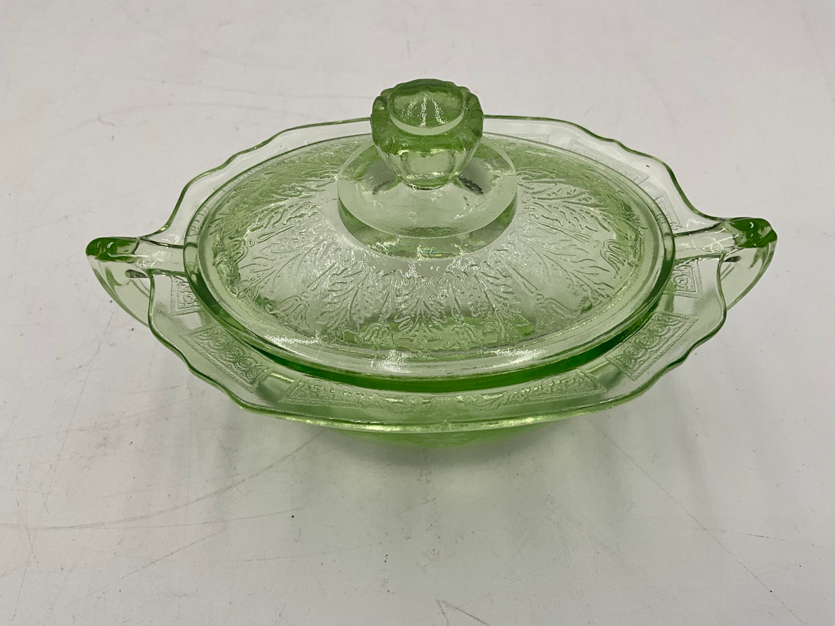 Vtg. Georgian Lovebirds Sugar Bowl W/Lid