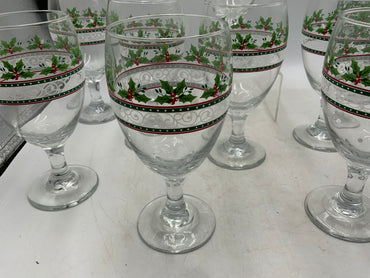 Holly Goblets - Set of 10