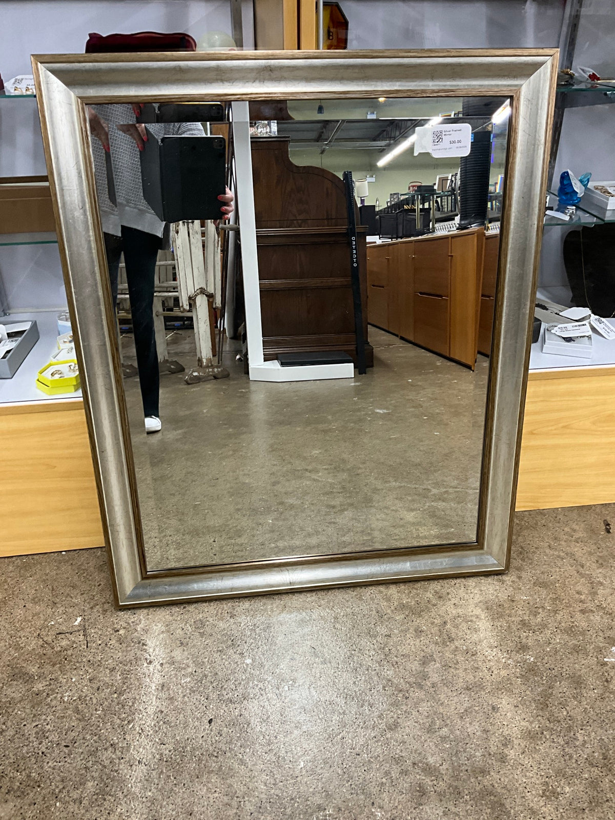 Silver Framed Mirror