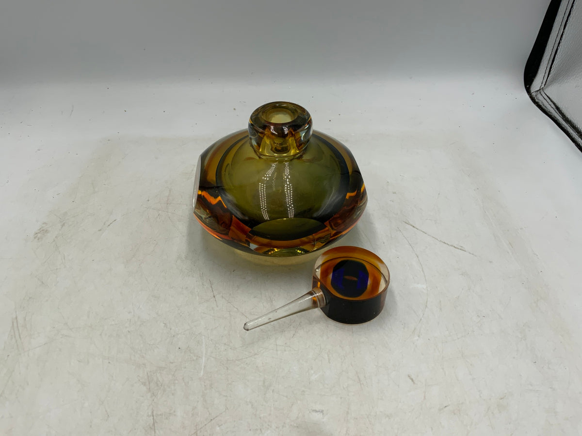 Fifth Ave Amber Glass Perfume Bottle