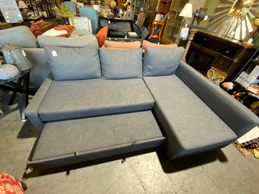 Ikea Grey L Shaped Sofa W/ Pull Out Bed
