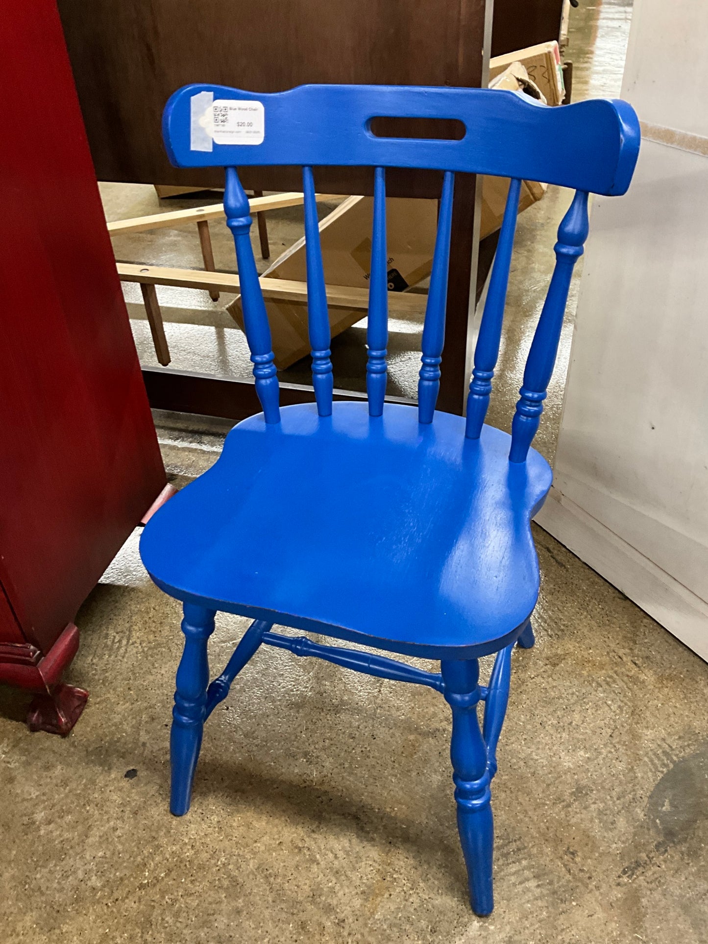Blue Wood Chair