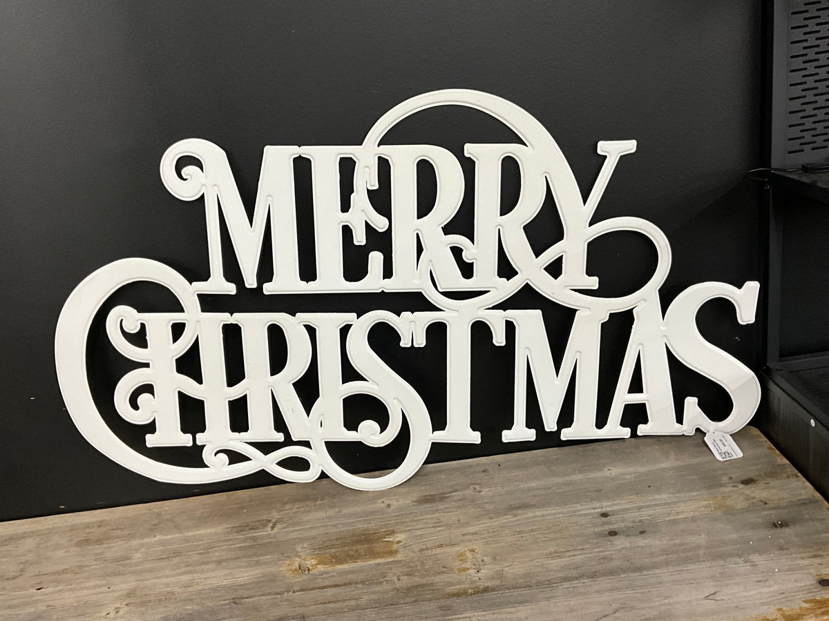 Metal Merry Christmas Sign