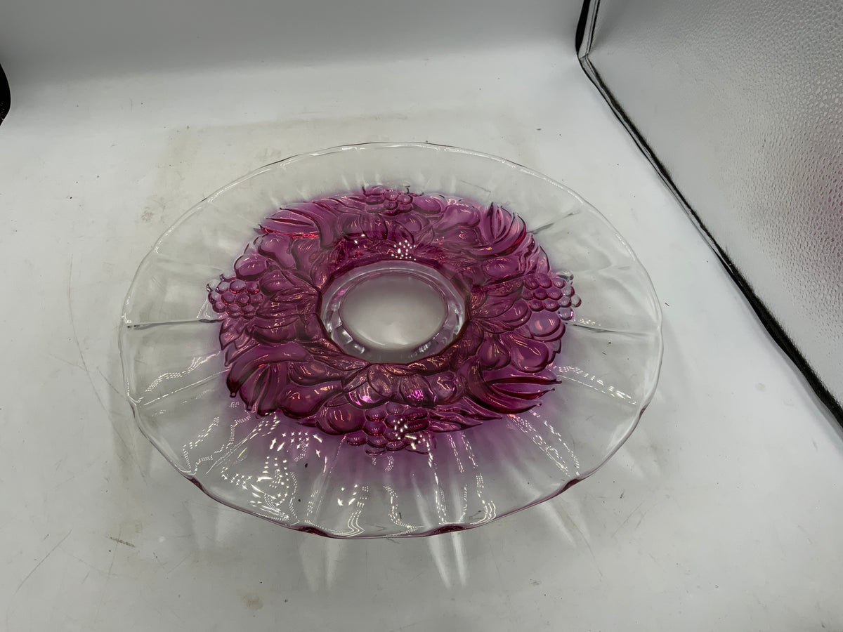 Indiana Glass Cranberry Glass Plate