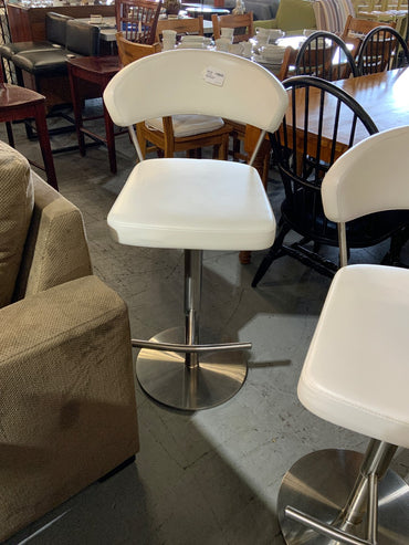 Island Bar Stools White/Chrome