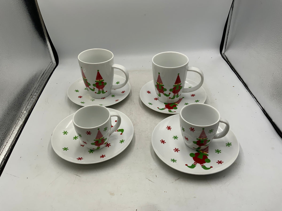 Crate & Barrel Plate Mug 8 Piece Set