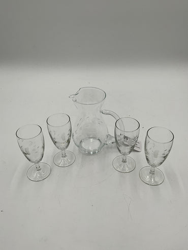 Glass Pitcher Juice Set 5Pc Set