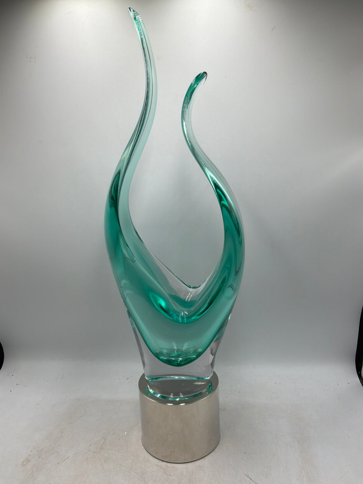 Glass Decor on Silver Stand
