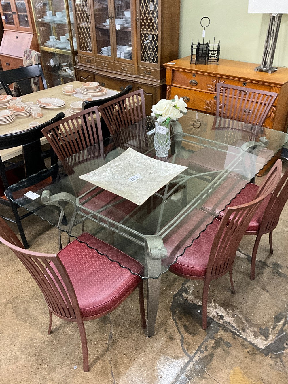 Glass Top Dining Table