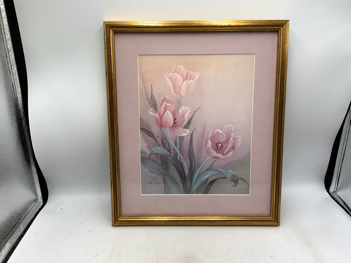 Sm Tulip Framed Art Sign & Numbered by Lena Liu