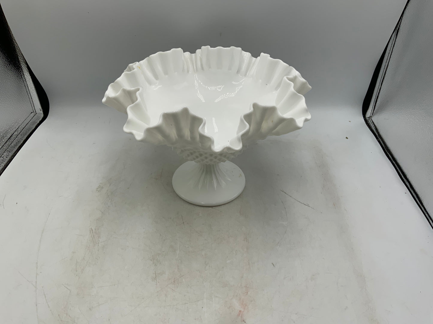 Milk Glass Pedestal Bowl