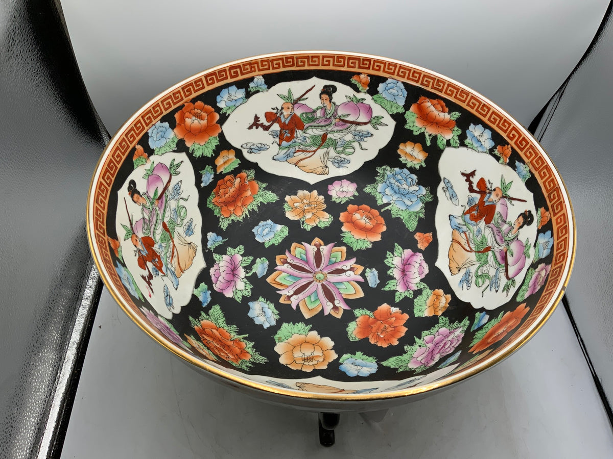 Large Asian Style Bowl with Stand