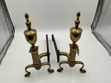 2 Pc. Puritan Brass Andiron Set