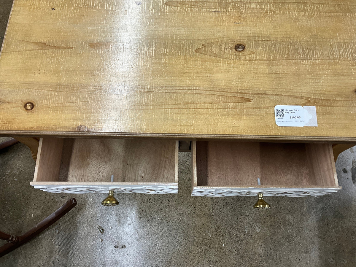 2 Drawer Entry Way Table