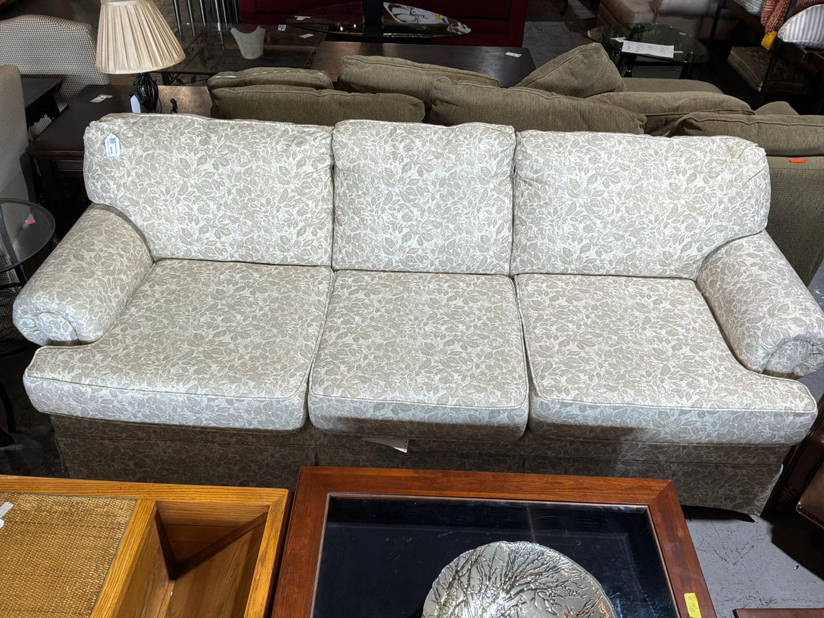Beige Floral Sofa