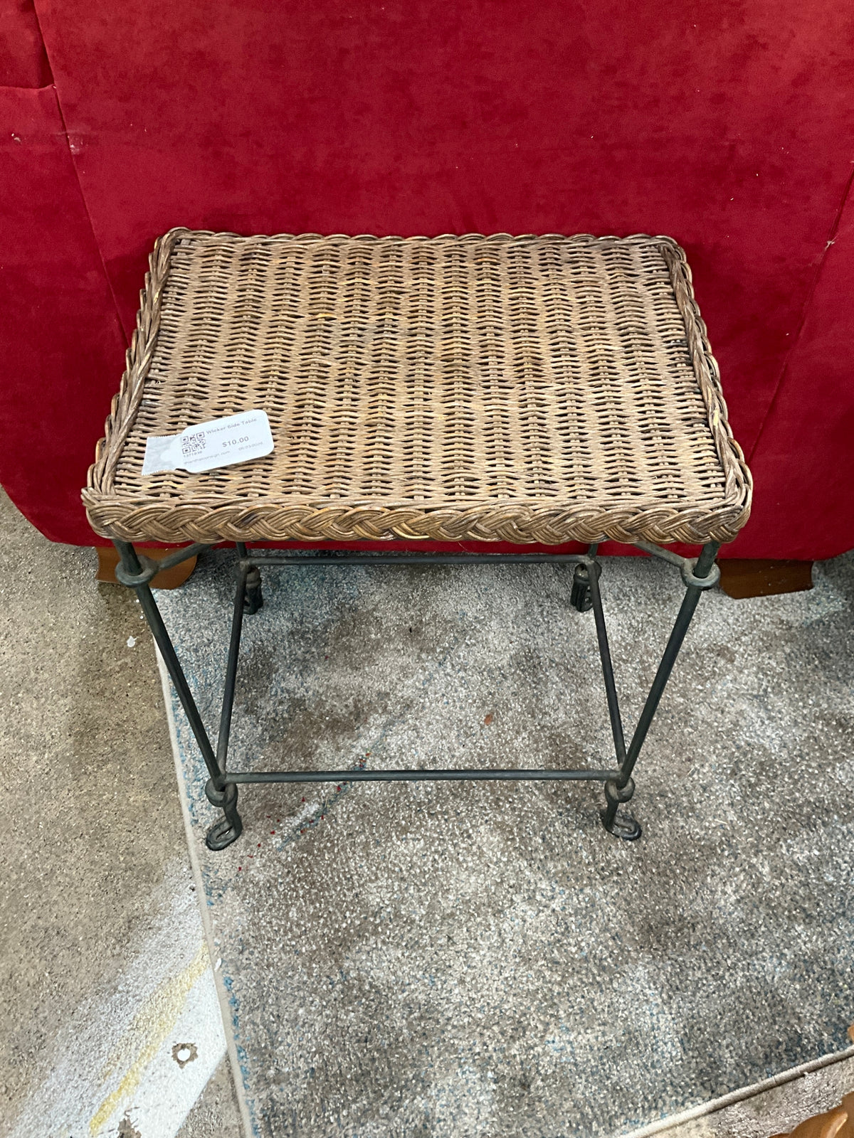 Wicker Side Table