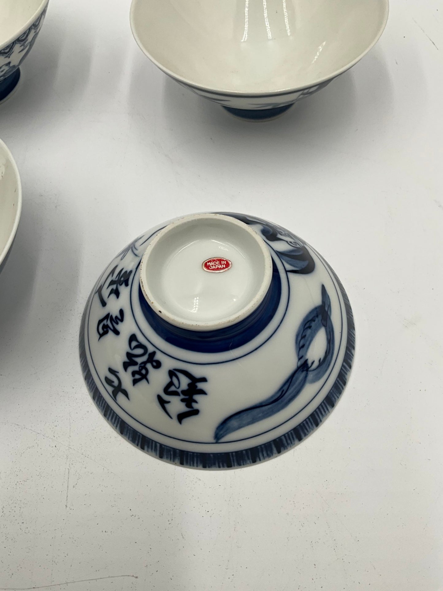 Set of 6 Japanese Sometsuke Bowls