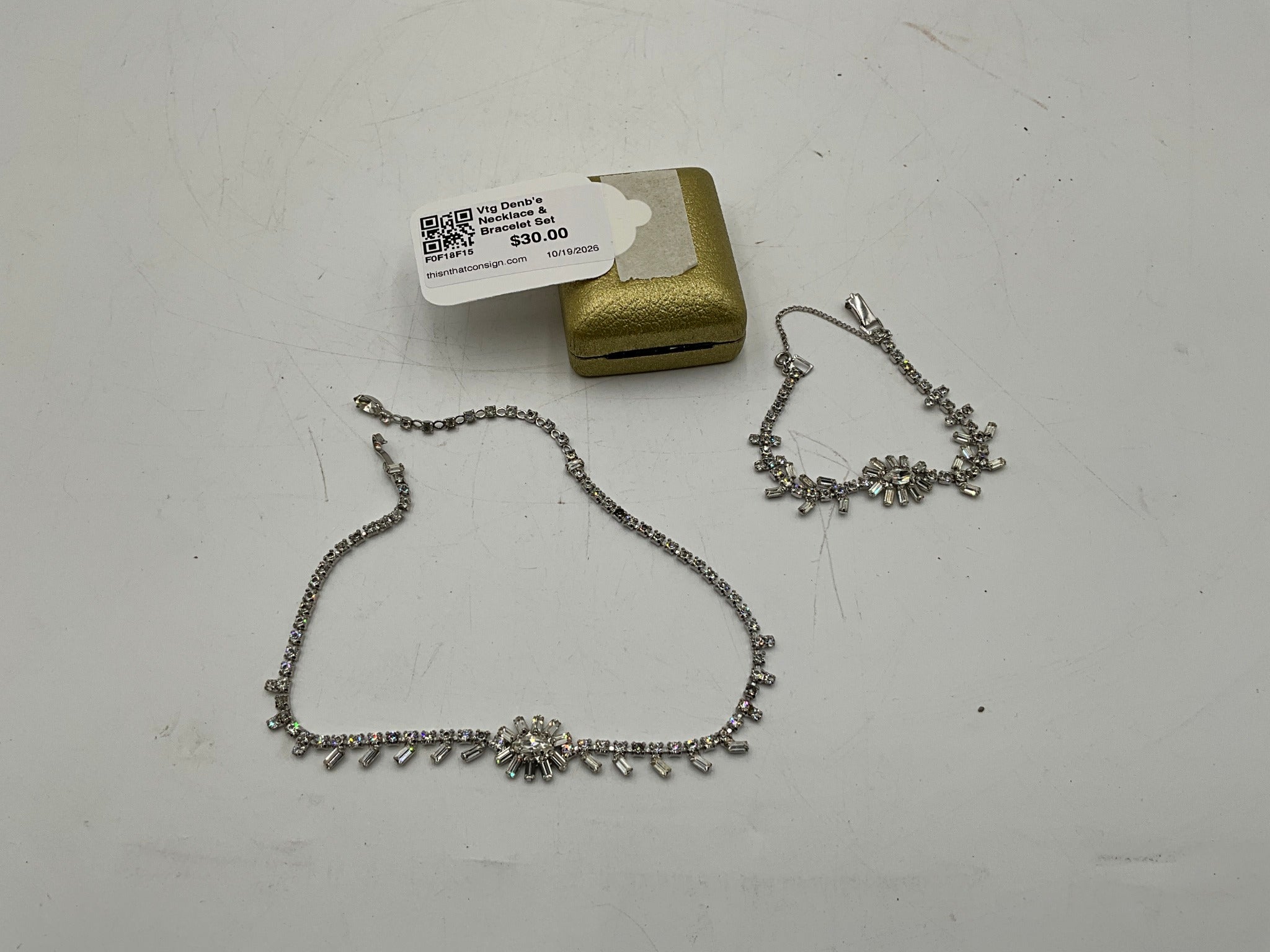 Vtg Denb'e Necklace & Bracelet Set