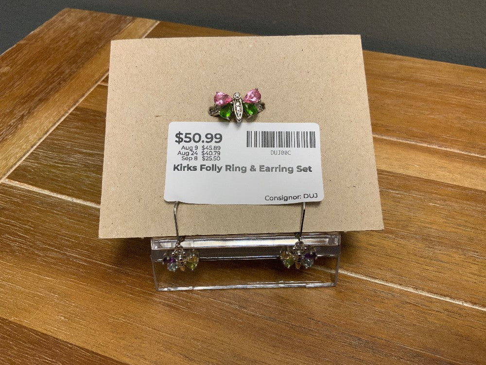 Kirks Folly Ring & Earring Set