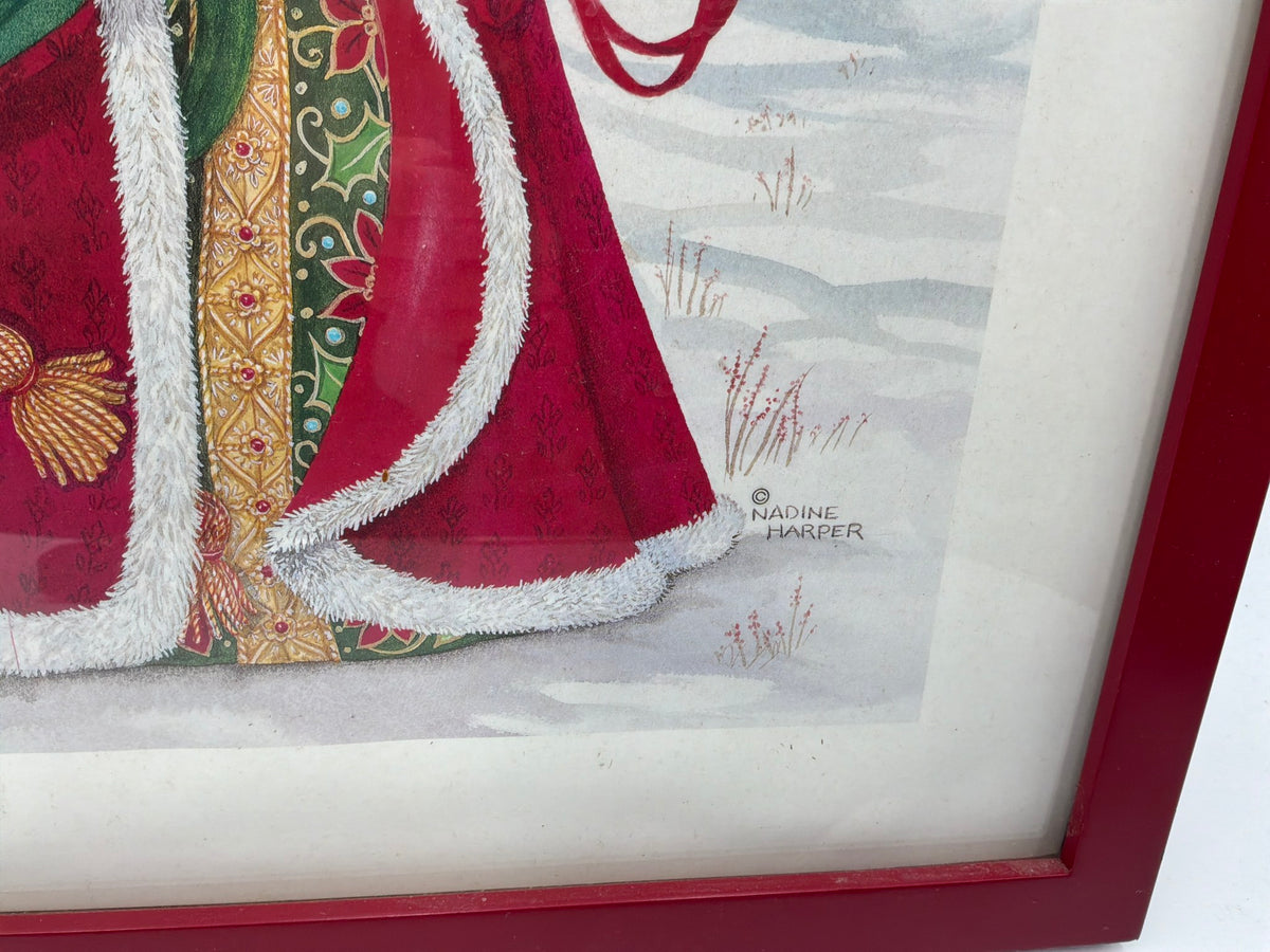 Framed Santa Wall Art