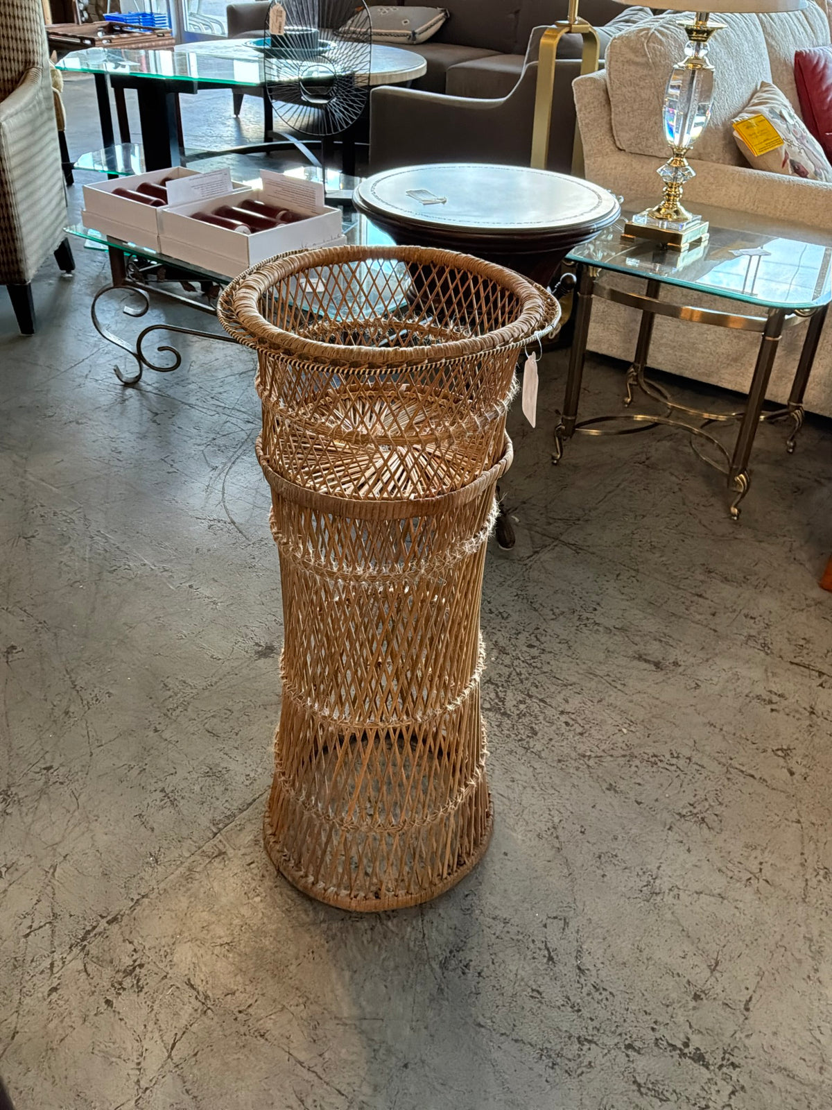 Wicker Plant Stand