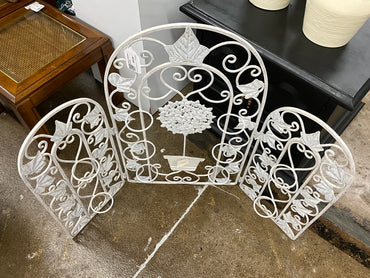 White Fireplace Screen