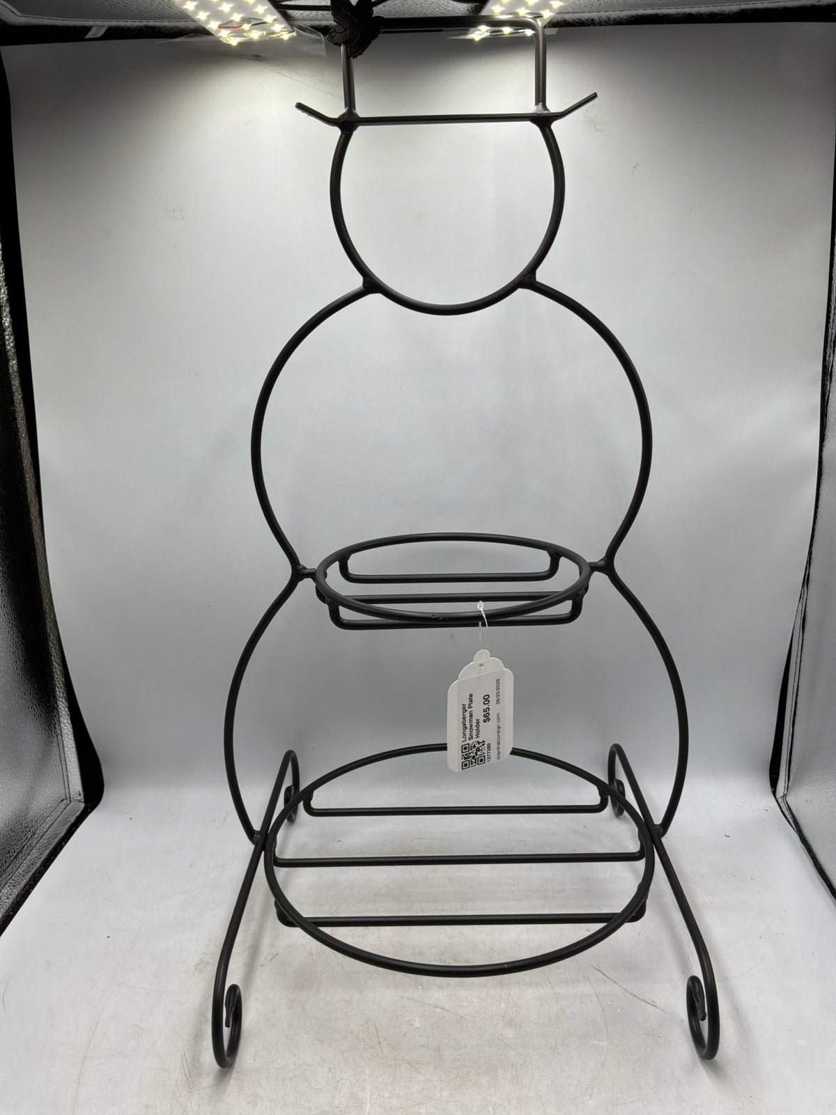 Longaberger Snowman Plate Holder