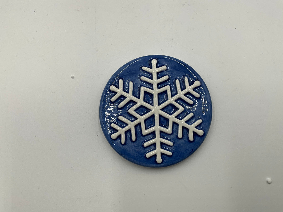 Vtg Fitz & Floyd Snowman Stirrer & Coaster Set