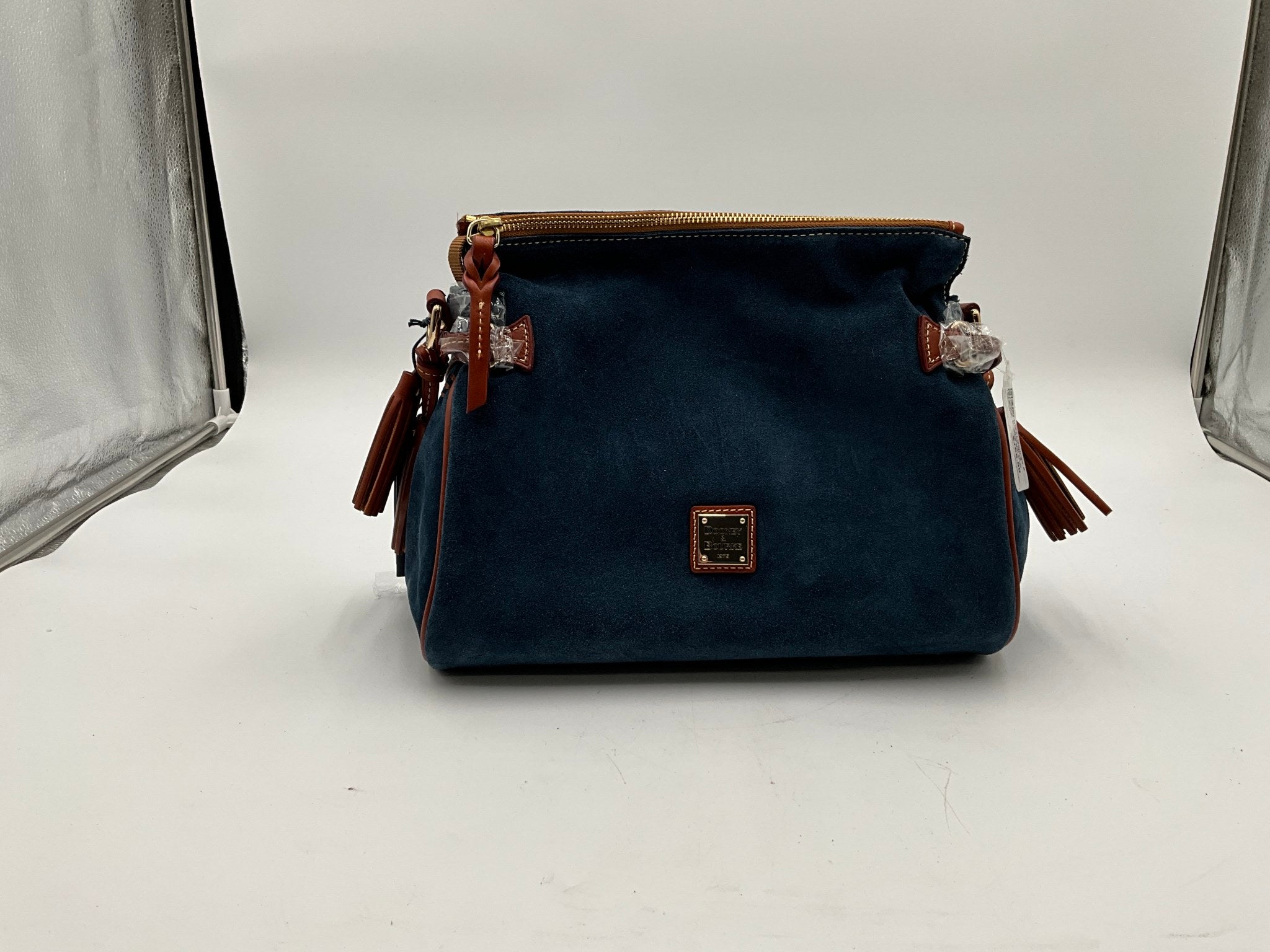 NWT! Dooney & Bourke Blue Suede Satchel