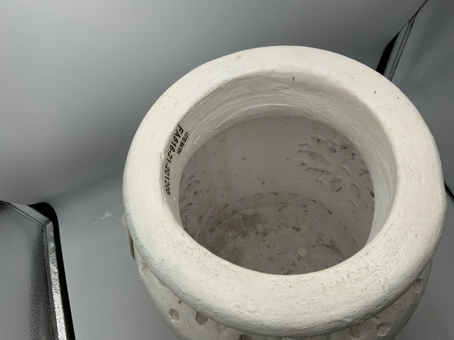 Lg White Snowflake Vase