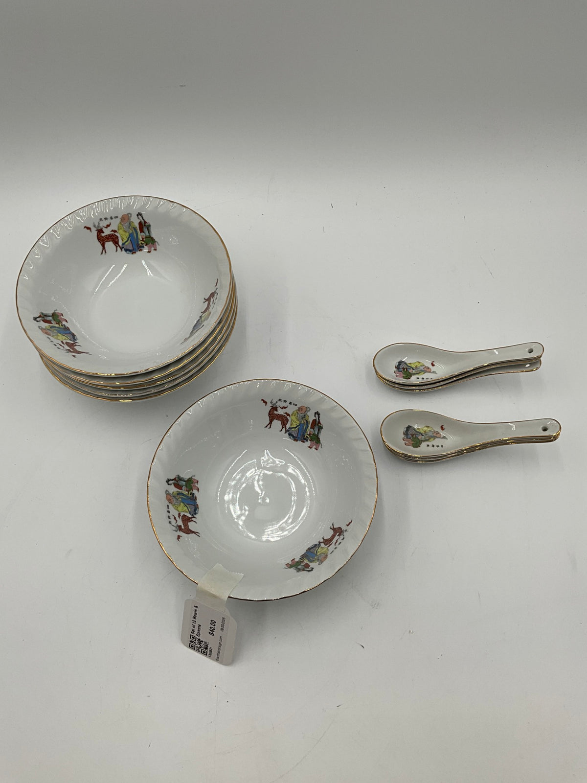 Set of 12 Bowls & Spoons