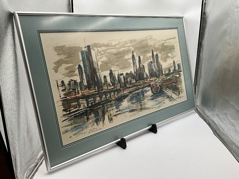 Large Chicago Skyline Framed Art