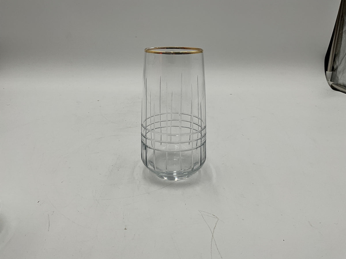 6pc Gold Rim Glasses