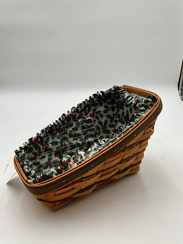 Longaberger Lg. Holiday Sleigh W/ Rails Basket