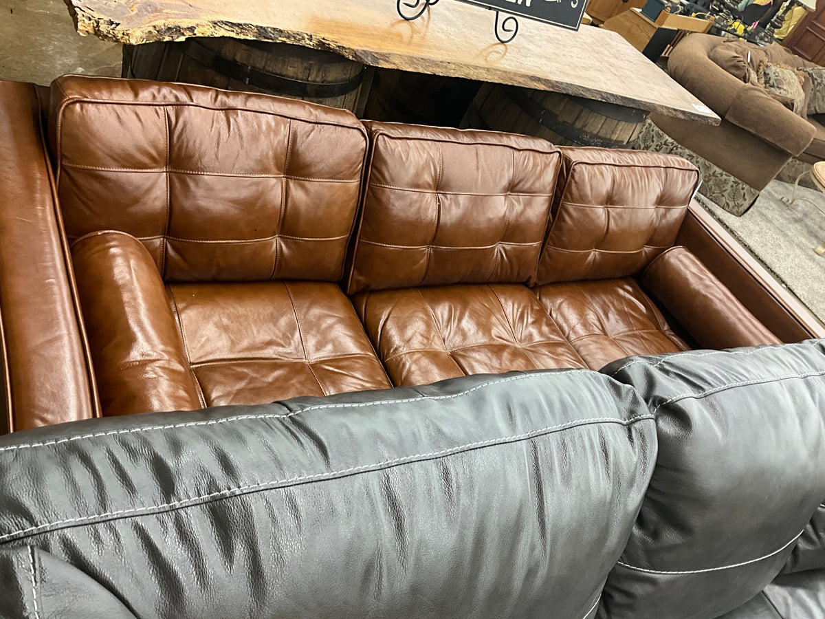 Brown Leather Sofa