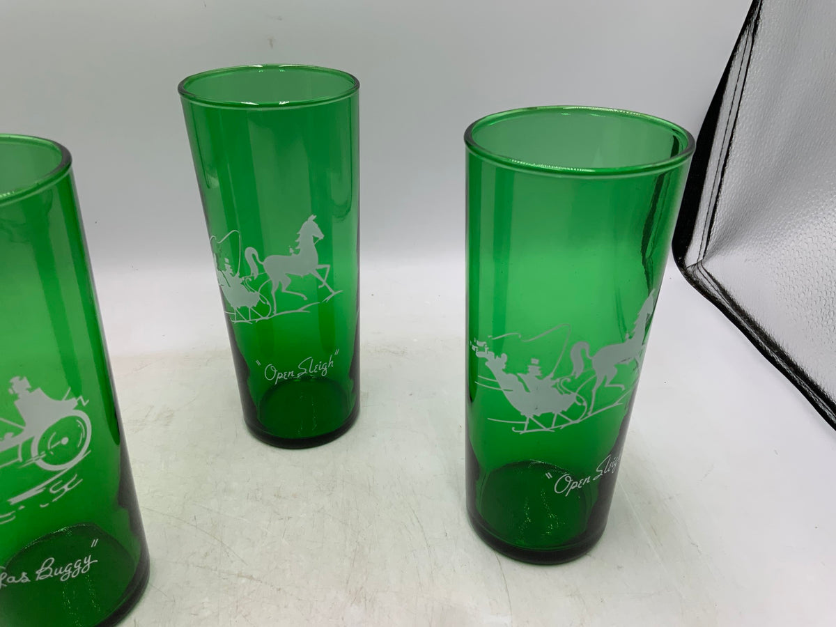 Anchor Hocking High Ball - Gay Nineties Series Set of 4
