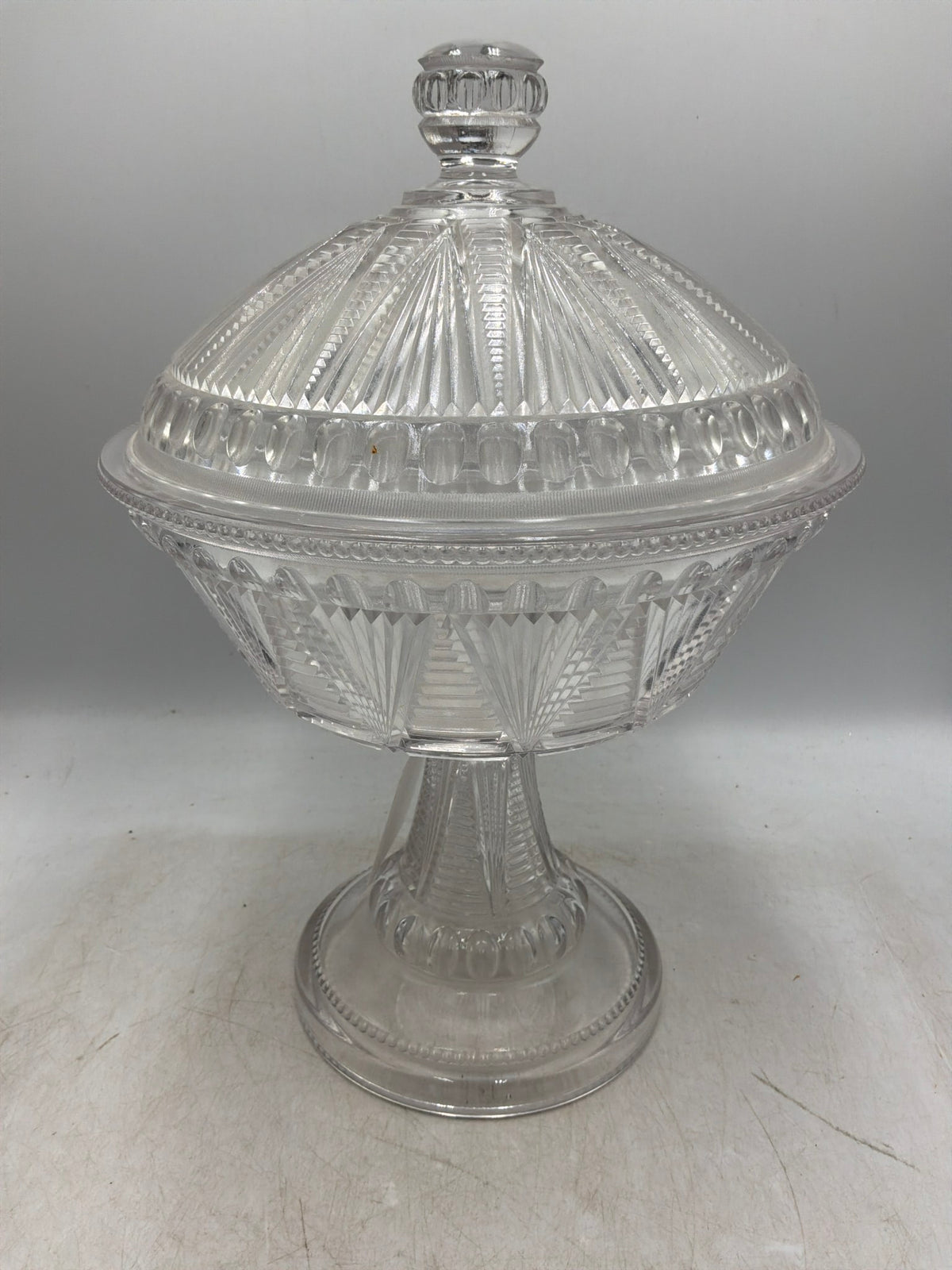 Glass Pedestal Dish with Lid