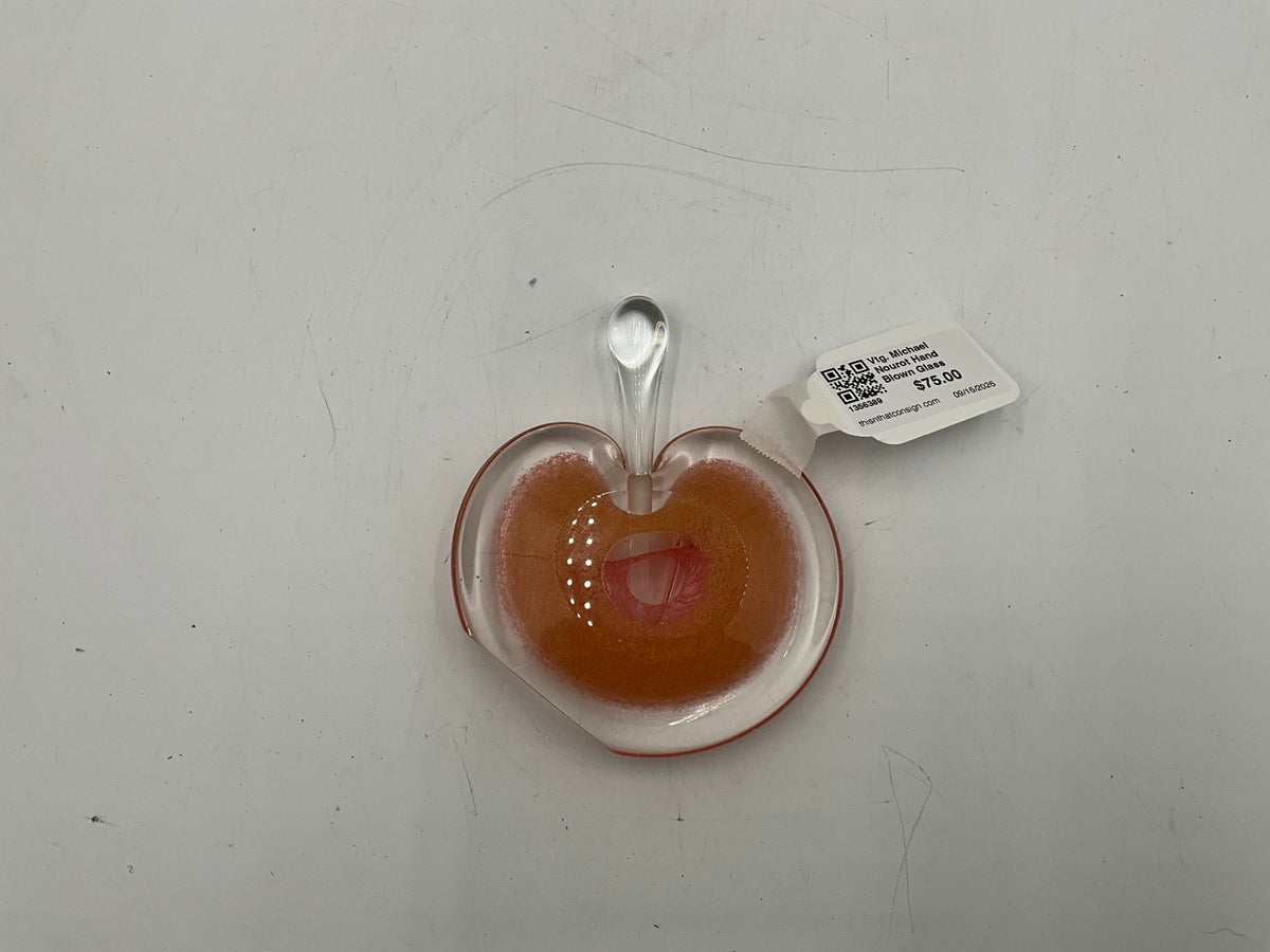 Vtg. Michael Nourot Hand Blown Glass Perfume Bottle