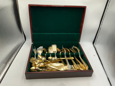 Gold Flatware in Box