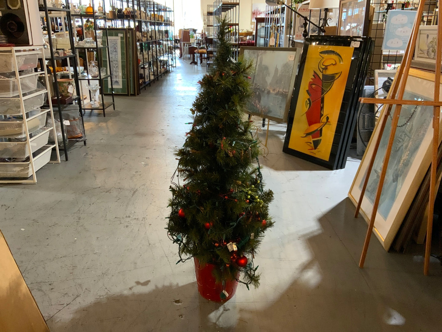 Christmas Tree in Red Planter