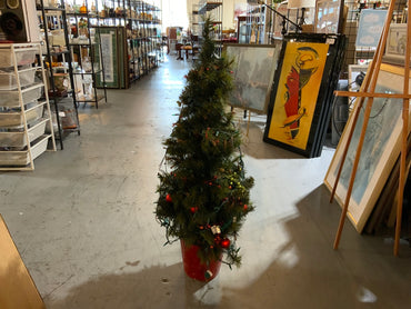 Christmas Tree in Red Planter