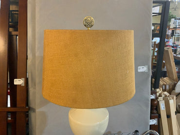 Lamp with Burlap Shade