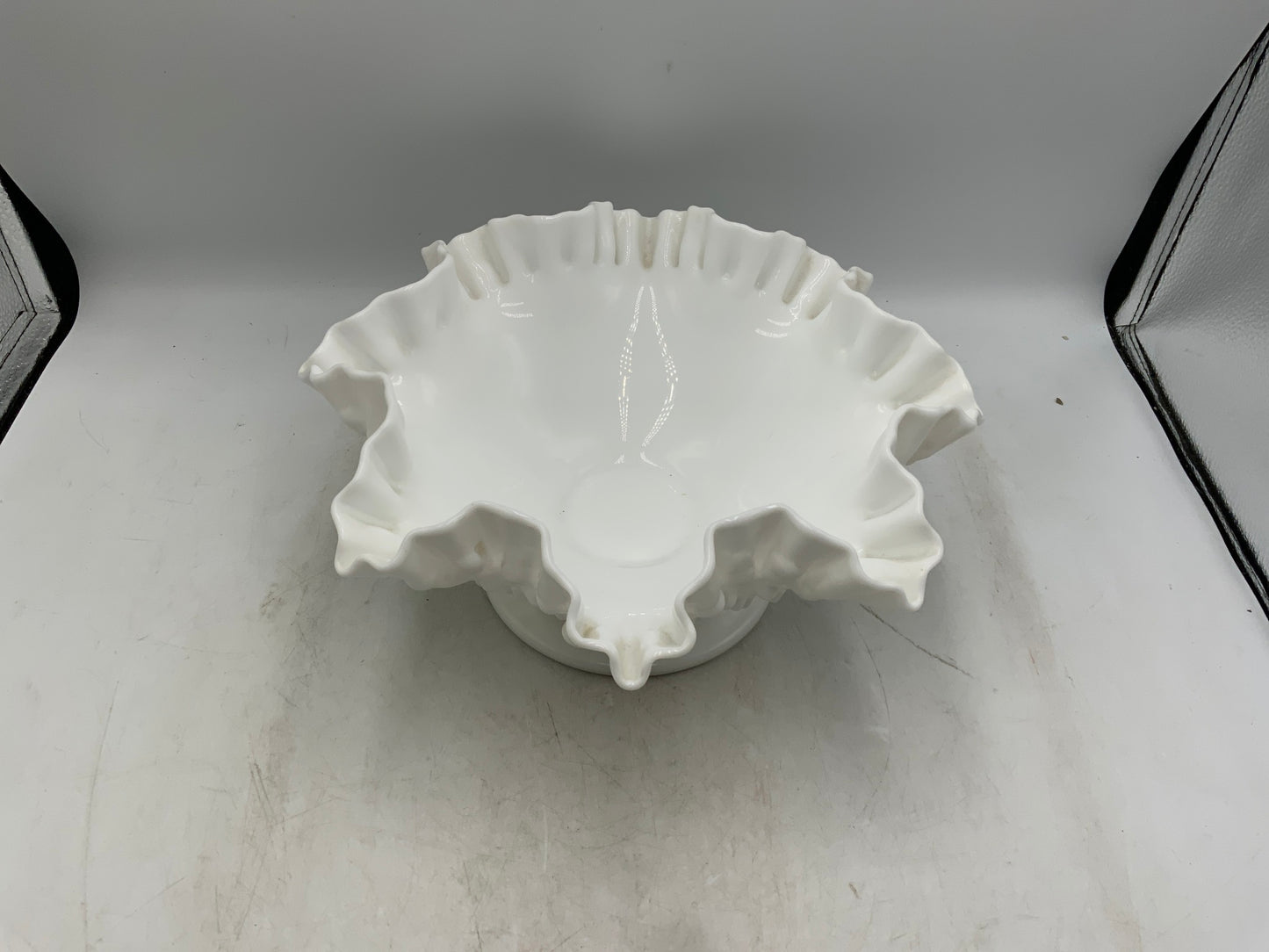 Milk Glass Pedestal Bowl