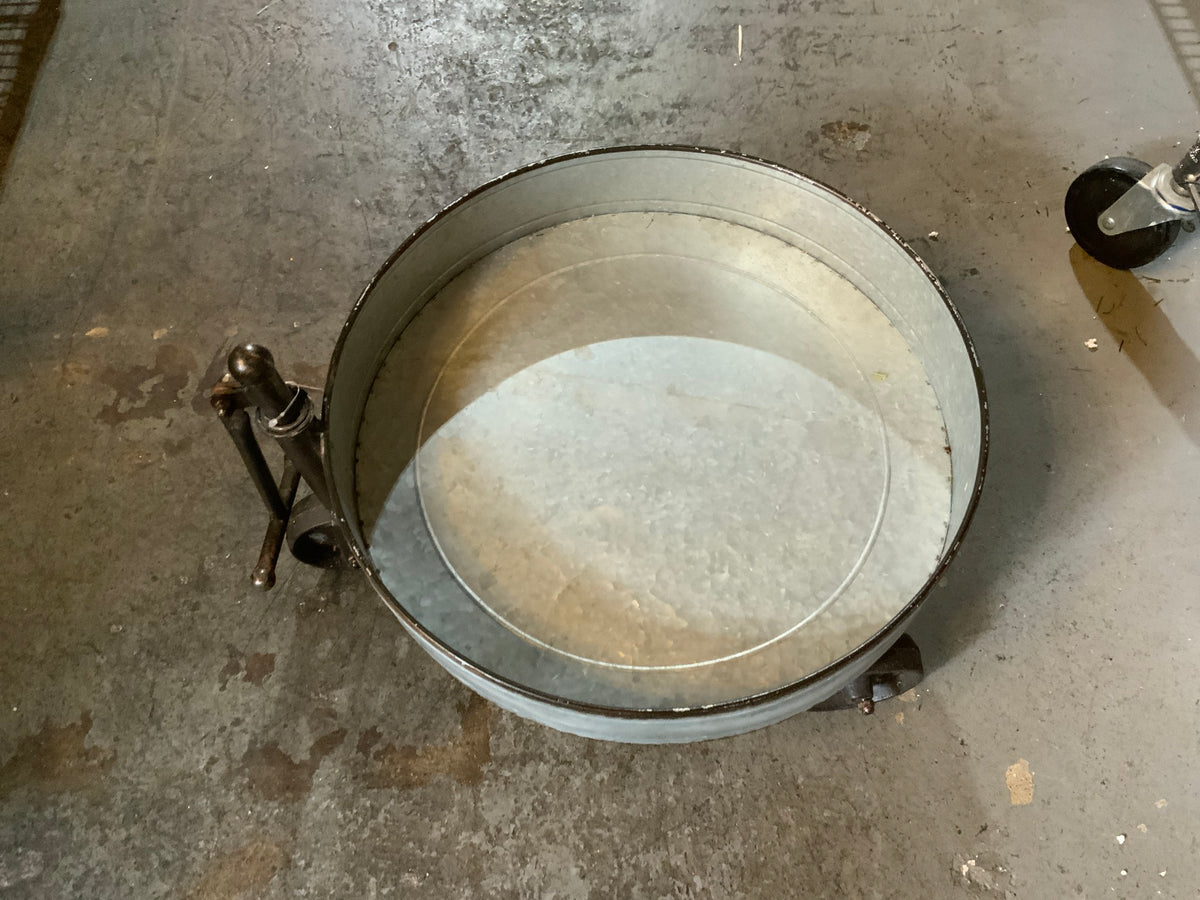 Galvanized Plant Stand on Wheels