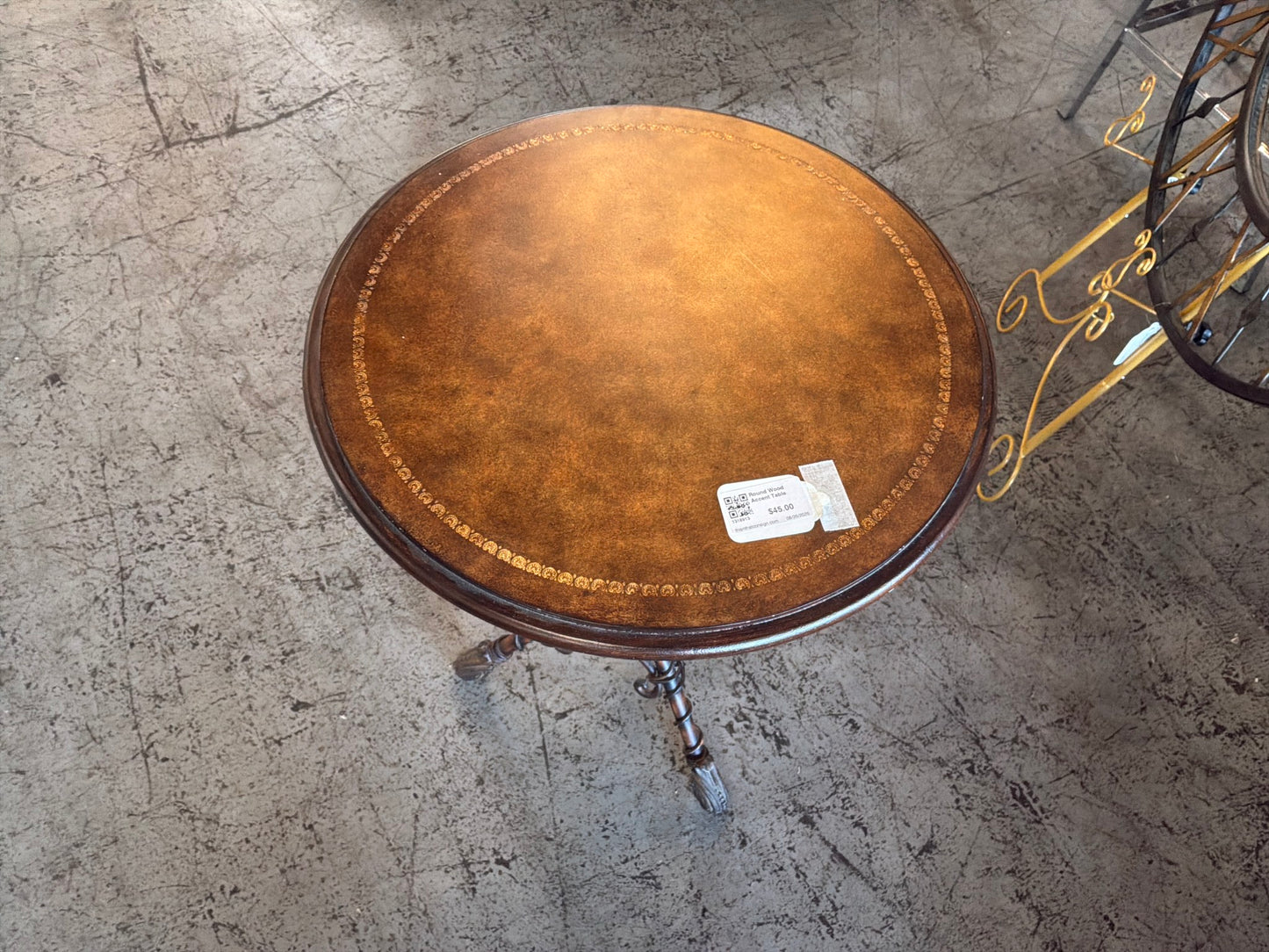 Round Wood Accent Table