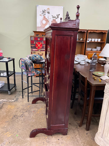 Large Cherry Bookcase Cabinet