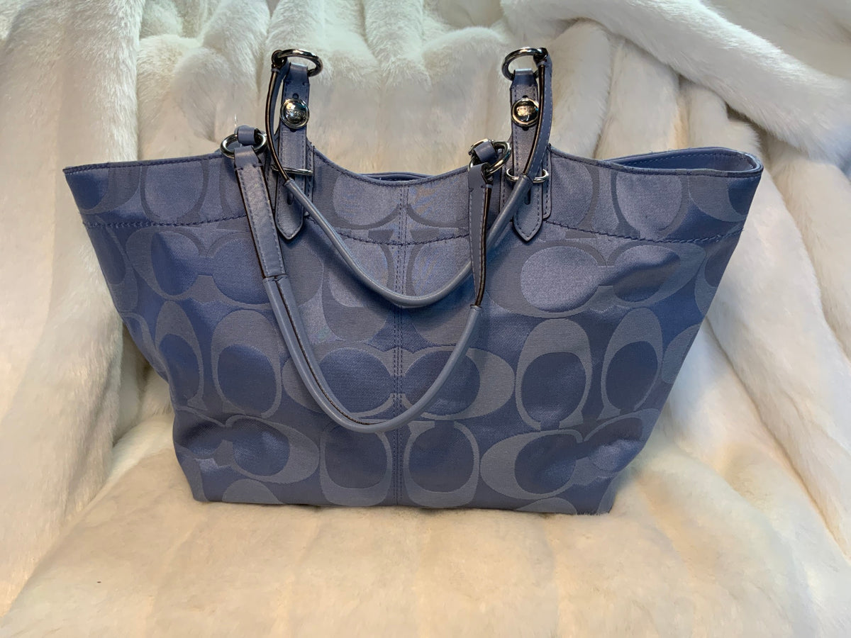 Coach Light Blue Shoulder Bag w/ Duster