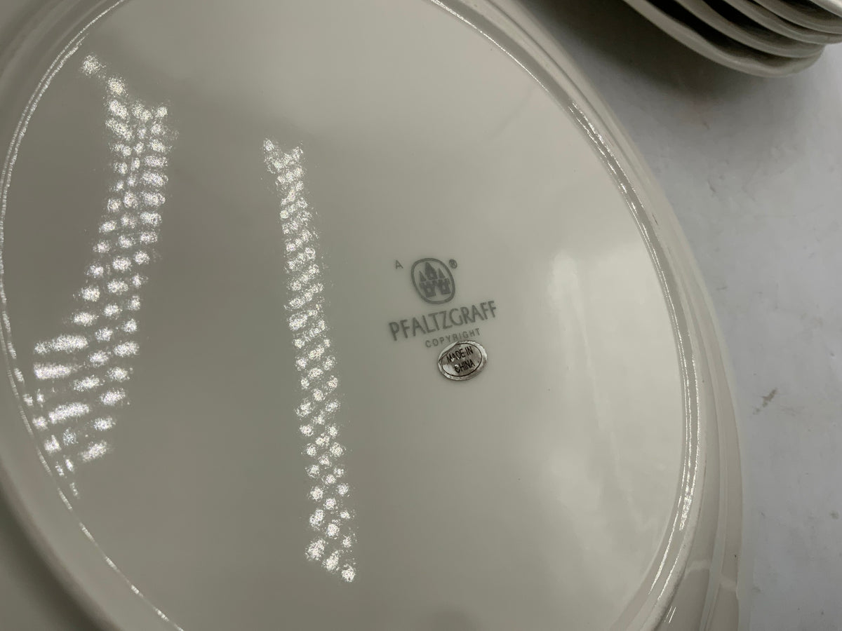 Pfaltzgraff Red Ribbon Set of 6 Plates