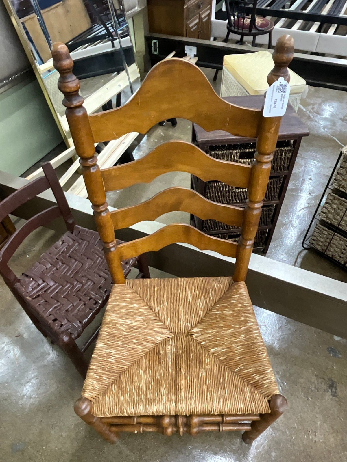 Chair w/ Woven Bottom