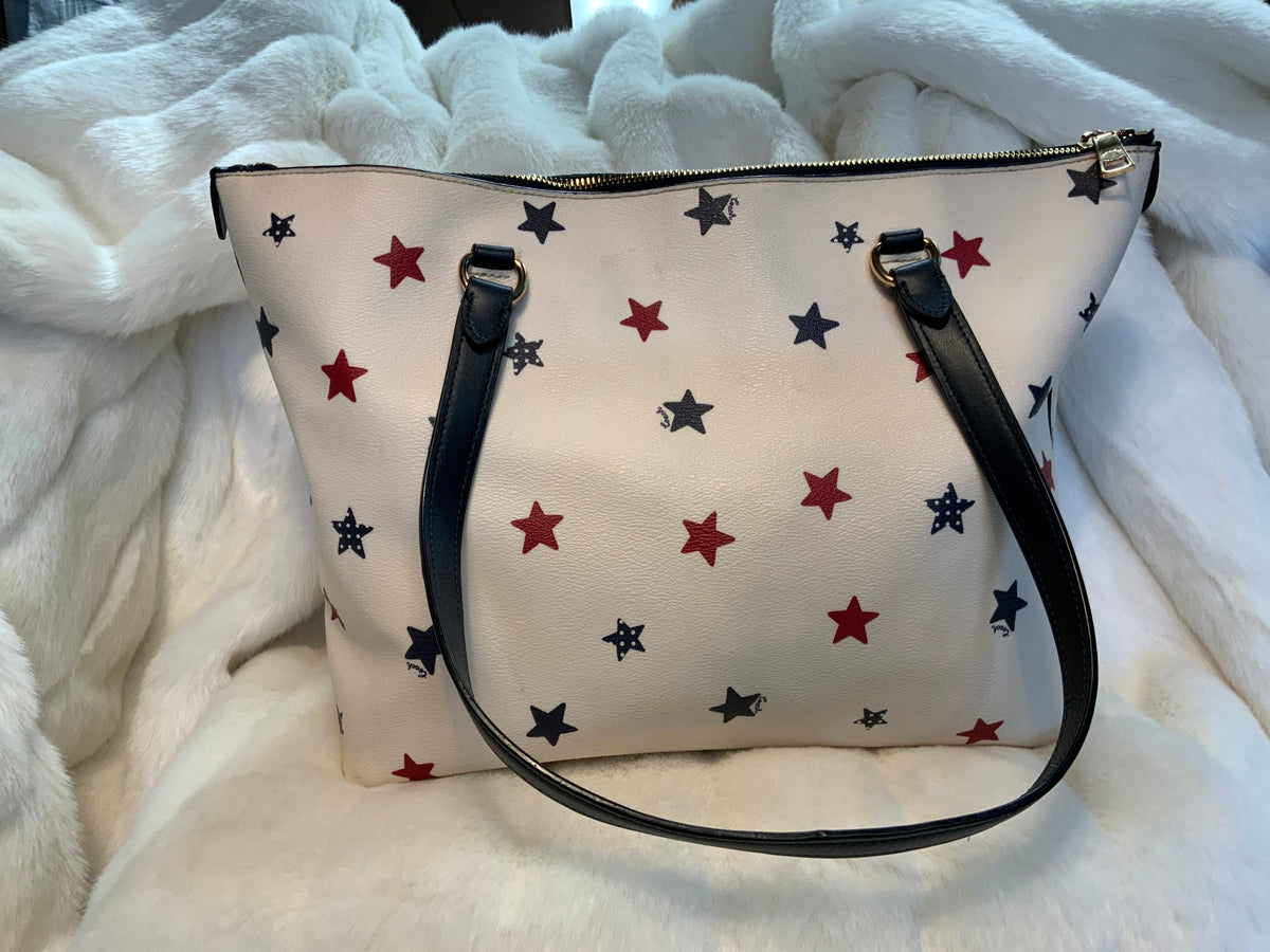Coach Red, White & Blue Tote
